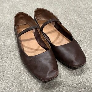 Madewell Brown Leather Flats